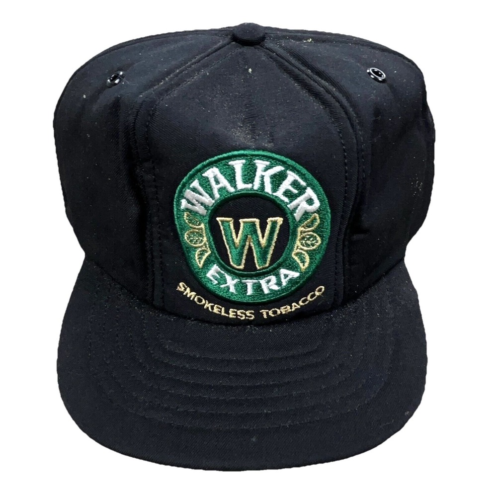 Vintage Walker Extra Trucker Hat Cap Snapback Chewing Tobacco 80s 90s USA Made
